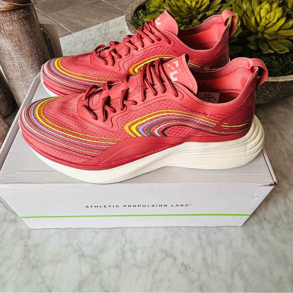 APL Women's Athletic Shoes in Pink and Yellow
